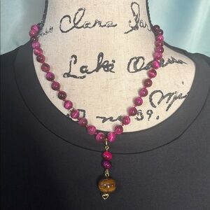 Multi Color Tiger’s Eye Beaded Necklace